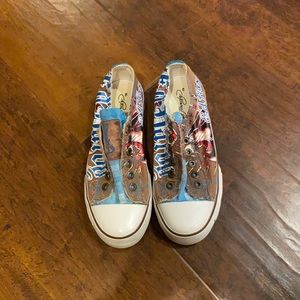 Brown Ed Hardy sneakers